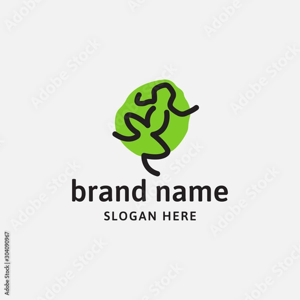 Obraz frog logo design template vector illustration