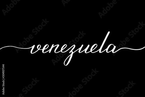 Fototapeta Venezuela handwritten text vector