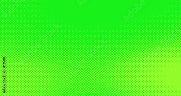 Obraz Bright green and yellow pop art retro background with halftone in comic style for sale, vector illustration eps10