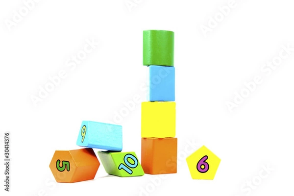 Obraz Colored Number Blocks