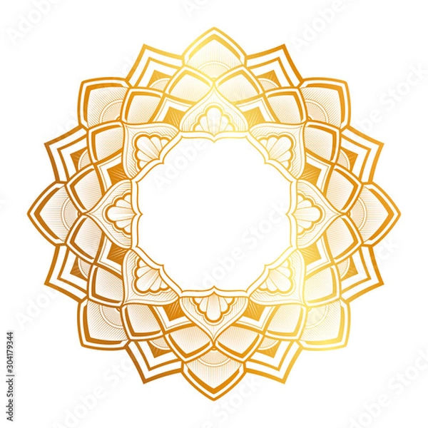Obraz flower gold mandala vector ornament