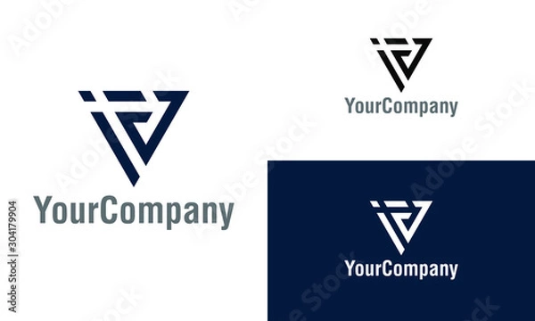 Obraz Creative letter V, VG, VS logo design template. Simple minimalist template graphic illustration. Creative vector emblem, for icon or design concept.