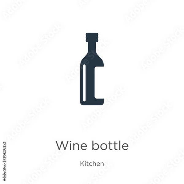 Fototapeta Wine bottle icon vector. Trendy flat wine bottle icon from kitchen collection isolated on white background. Vector illustration can be used for web and mobile graphic design, logo, eps10