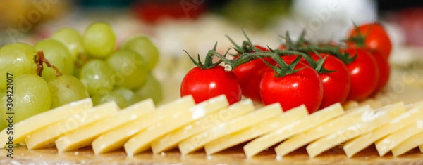 Obraz Käse - Gemüse - Obst