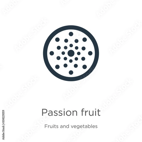 Fototapeta Passion fruit icon vector. Trendy flat passion fruit icon from fruits collection isolated on white background. Vector illustration can be used for web and mobile graphic design, logo, eps10