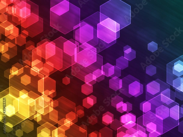Obraz Абстрактный фон с разноцветными шестиугольниками