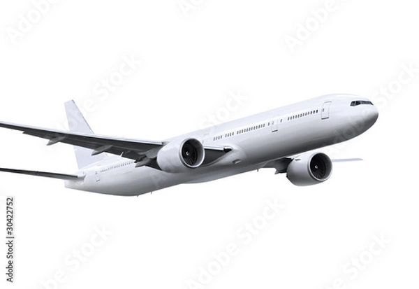 Fototapeta samolot ze ścieżką