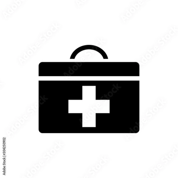 Obraz first aid box icon logo collection