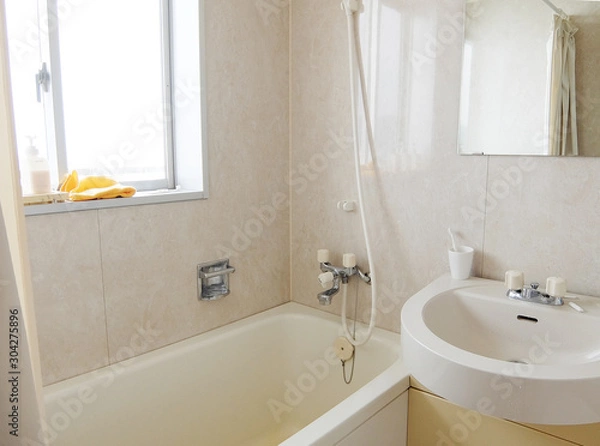 Fototapeta 簡易ホテルのユニットバス