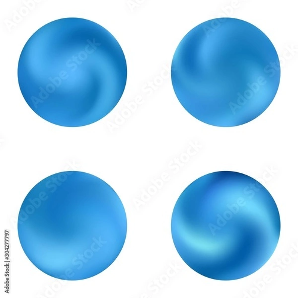 Fototapeta Set with modern round colorful backgrounds.