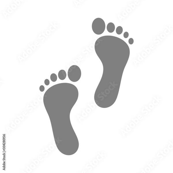Obraz human footprint icon vector design symbol