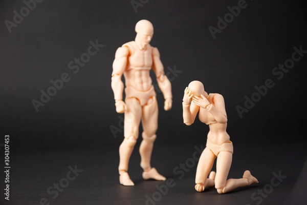 Obraz Homem agredindo mulher