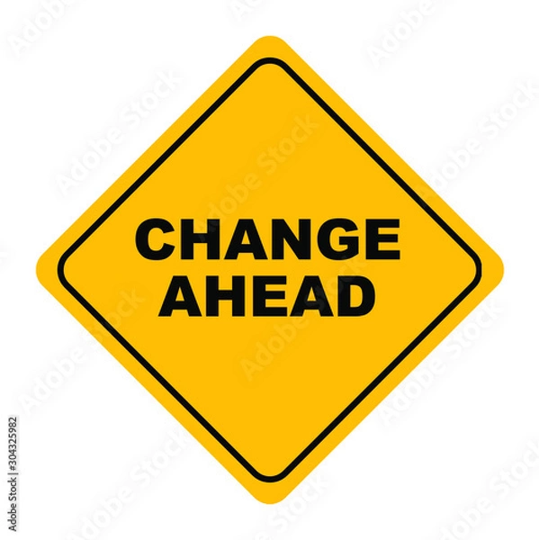 Obraz yellow road sign