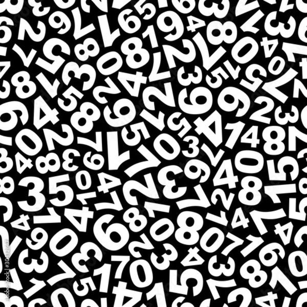Fototapeta Seamless background with numbers