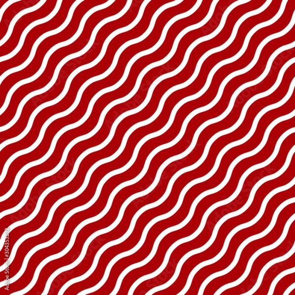 Obraz Simple white wavy line seamless pattern vector