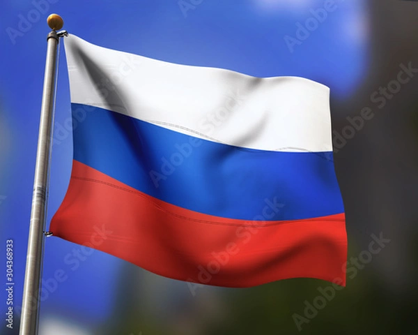 Obraz Russia Flag in the Wind