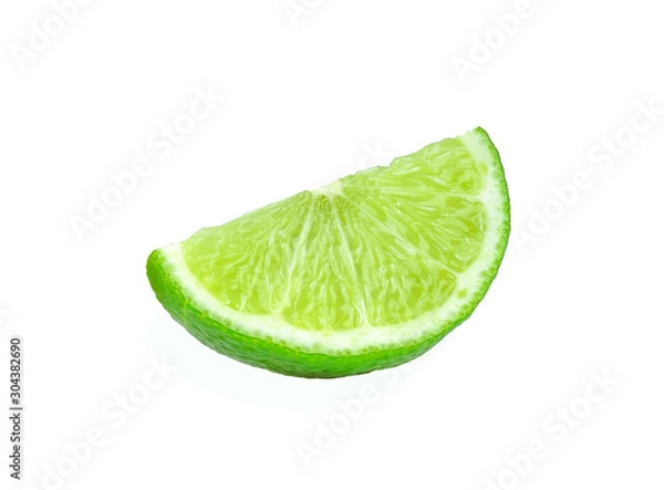 Obraz Lemon slices on white background