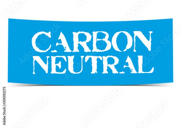 Fototapeta Banner button Carbon Neutral 
