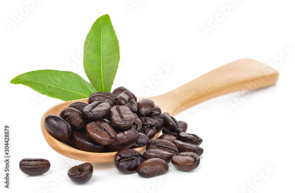 Fototapeta  coffee beans  isolated on white background