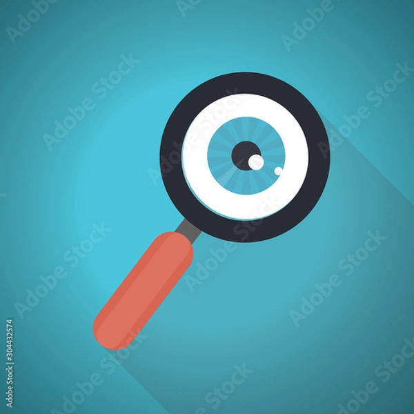 Fototapeta Vision Vector icon with white background 