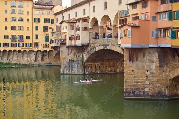 Obraz rowing under ponte vecchio