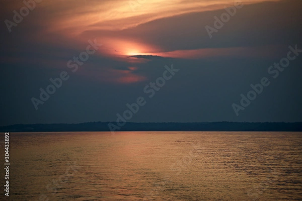 Obraz sunset in the amazonas river