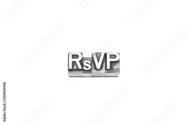 Obraz movable type rsvp text