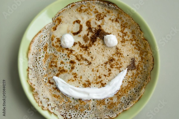 Obraz Pancake with a smile front
