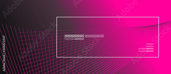 Fototapeta Wave lines with blend effect on fluid gradient, abstract background colorful liquid poster. Vector Illustration For Wallpaper, Banner, Background, Card, Book Illustration, landing page