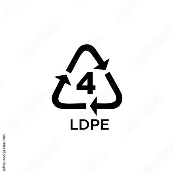 Obraz plastic recycling icon vector design symbol