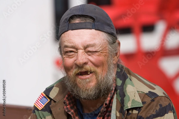 Obraz Portret Bezdomnego Człowieka