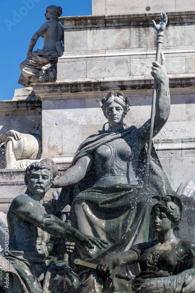 Obraz Place of quinconces in Bordeaux gironde aquitaine france