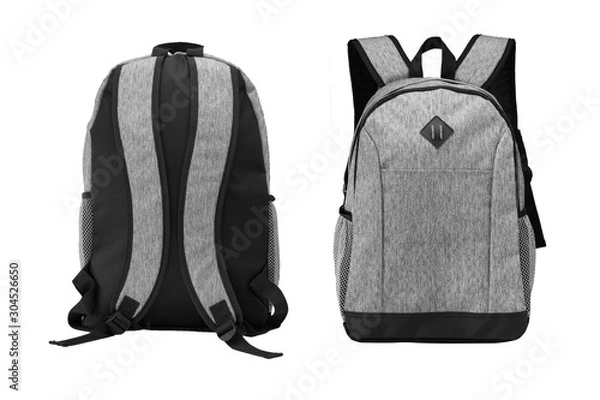 Obraz grey bag isolated on white background