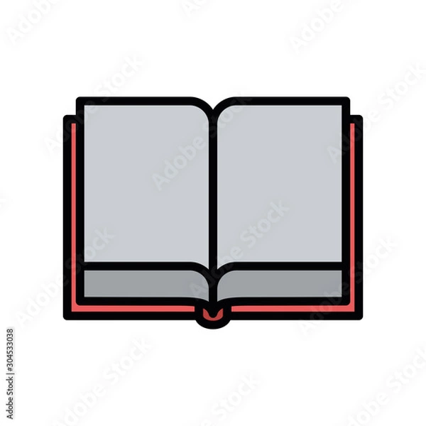 Fototapeta Isolated book fill vector design