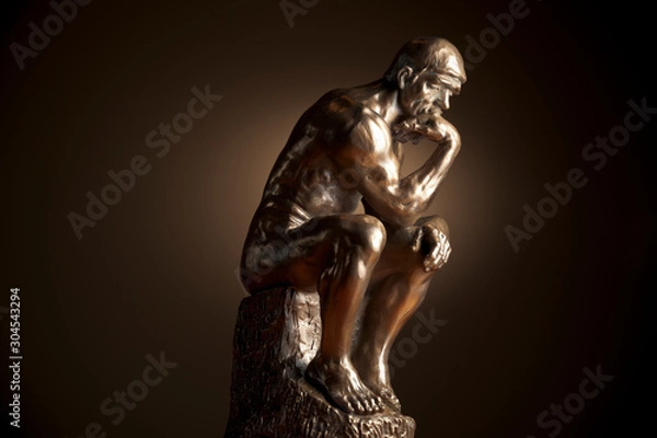 Obraz Rodin's The Thinker - Replica Bronze Statue