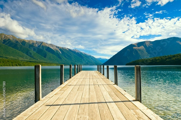 Obraz Jetty of a beautiful lake