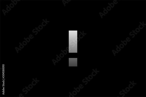 Obraz exclamation flat symbol