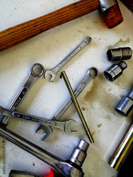 Obraz tools on a white background