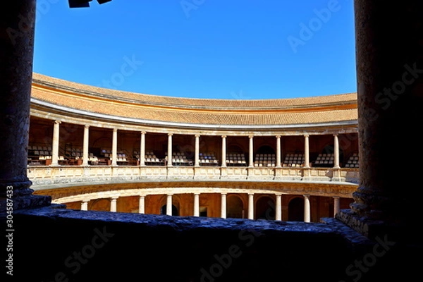Fototapeta beautiful Moorish Style design of Alhambra Granada - Andalusia, Spain, Europe 