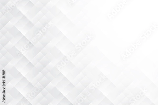 Obraz Abstract geometric white and gray color background. Vector, illustration.	