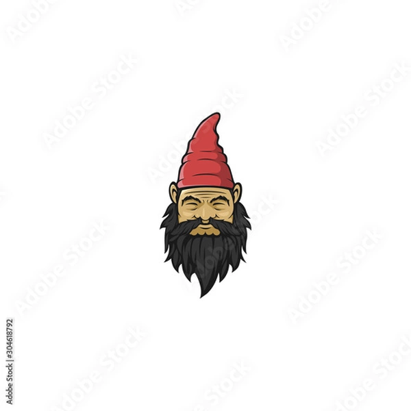 Fototapeta dwarf logo design vector tamplate