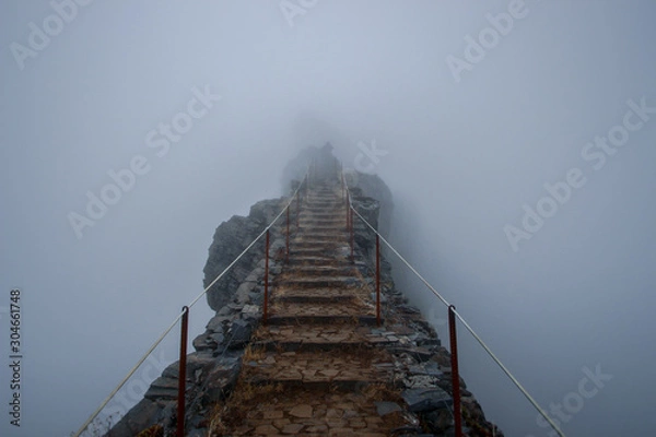Obraz Steps disappearing in the fog