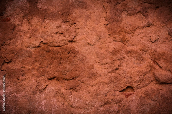 Obraz Old cement wall vignette background and black