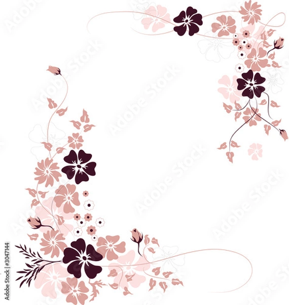 Obraz floral frame