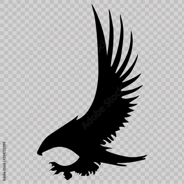 Obraz Eagle icon on transparent background. Vector