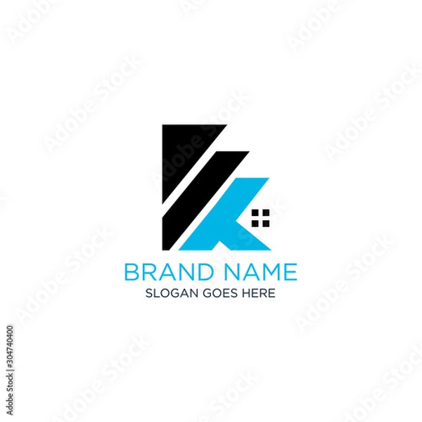 Fototapeta Creative and modern K letter logo design template vector eps for use business purpose