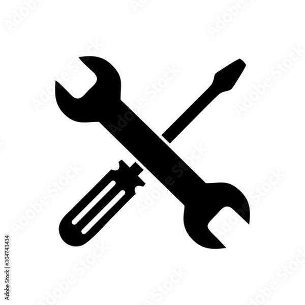 Obraz repair,repair tool,screwdriver icon vector design symbol