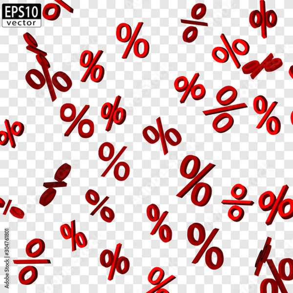 Obraz Falling Prices (red) / EPS10 Vector