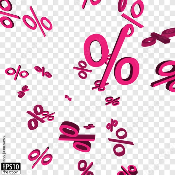 Obraz Falling Prices (pink) / EPS10 Vector