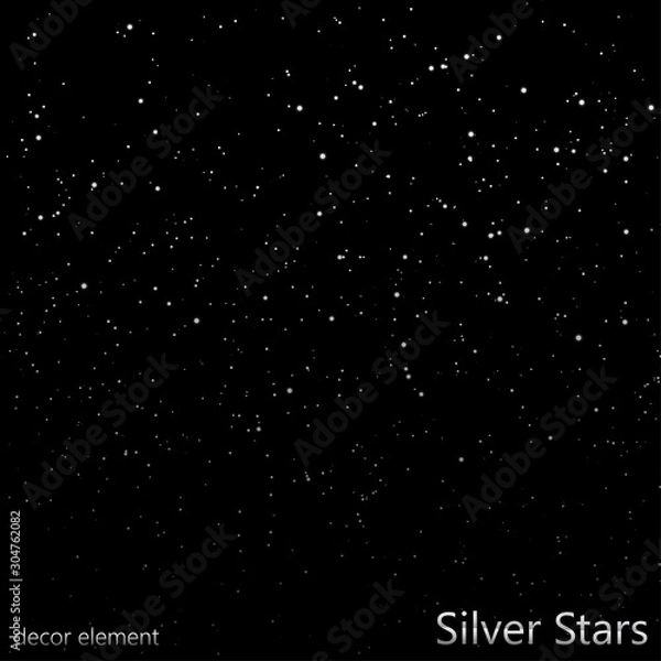 Obraz Silver Stars (overlay) | EPS10 Vector